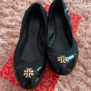 Tory Burch used black flats, $40